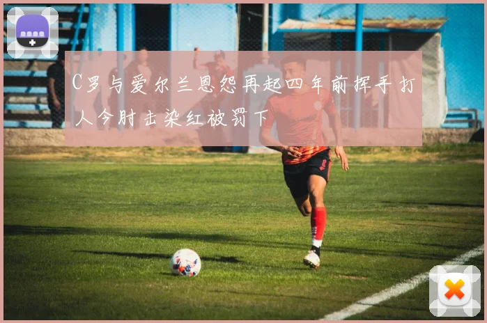 C罗与爱尔兰恩怨再起四年前挥手打人今肘击染红被罚下