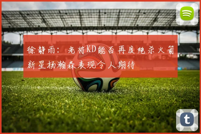徐静雨：老将KD能否再度绝杀火箭新星杨瀚森表现令人期待